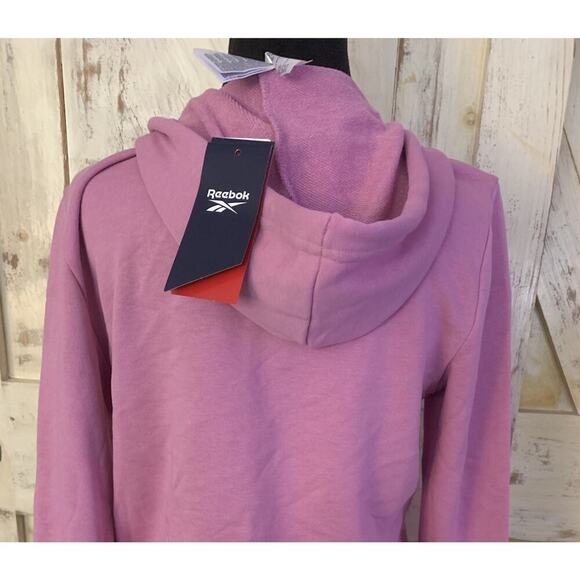 ~NWT Women's REEBOK PINK French Terry Hoodie With Pocket~Size Small - NWT 50$ - Picture 3 of 7